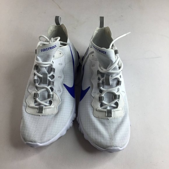 Nike React Mens White Lace Up Sneakers Running Shoes Size 8.5